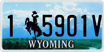 WY license plate 15901V