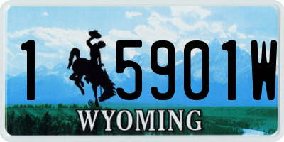 WY license plate 15901W