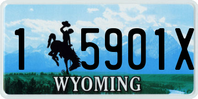 WY license plate 15901X