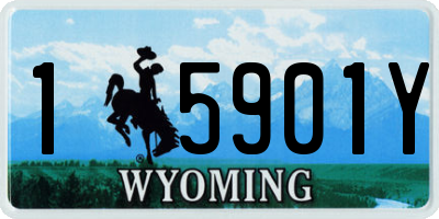 WY license plate 15901Y