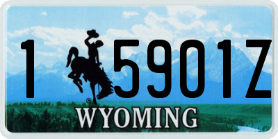 WY license plate 15901Z
