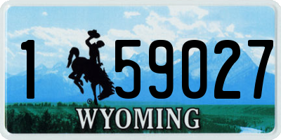 WY license plate 159027