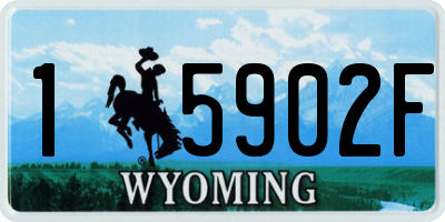 WY license plate 15902F