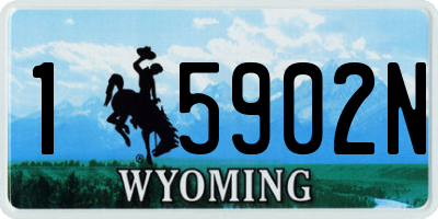 WY license plate 15902N