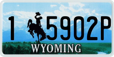 WY license plate 15902P