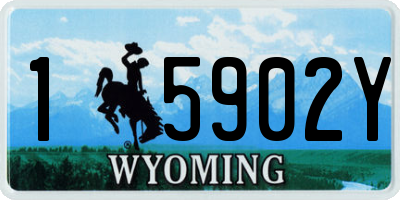 WY license plate 15902Y