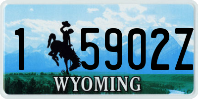 WY license plate 15902Z
