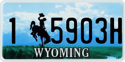 WY license plate 15903H