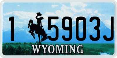 WY license plate 15903J