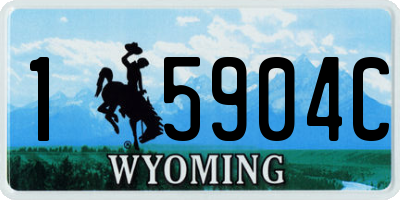 WY license plate 15904C