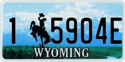 WY license plate 15904E