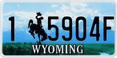WY license plate 15904F