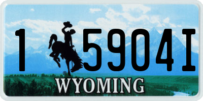 WY license plate 15904I