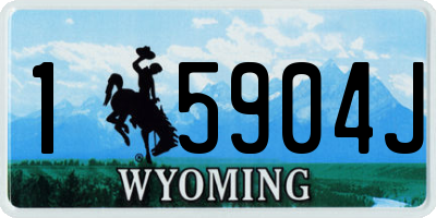WY license plate 15904J
