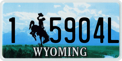 WY license plate 15904L