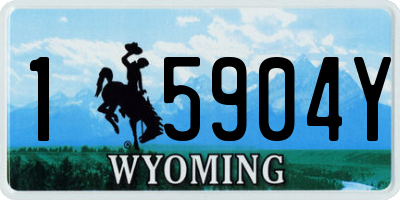 WY license plate 15904Y
