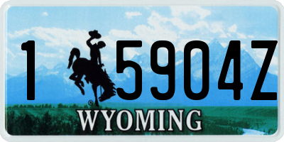 WY license plate 15904Z