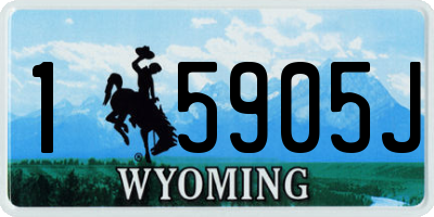 WY license plate 15905J