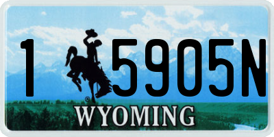WY license plate 15905N