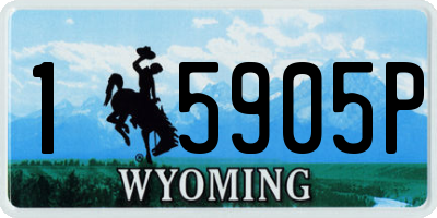 WY license plate 15905P