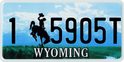 WY license plate 15905T