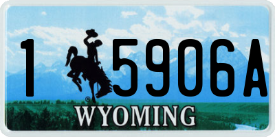 WY license plate 15906A