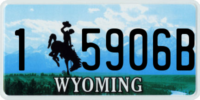 WY license plate 15906B