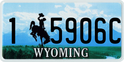 WY license plate 15906C