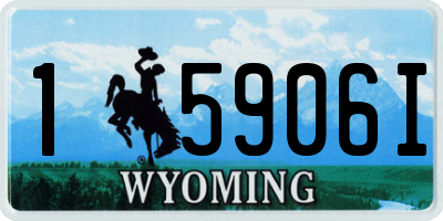 WY license plate 15906I