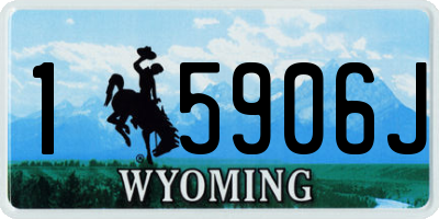 WY license plate 15906J