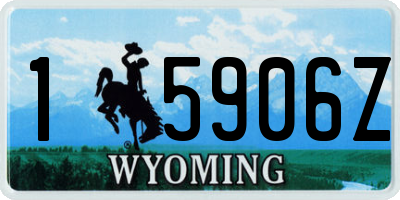 WY license plate 15906Z