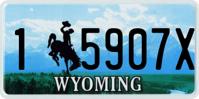 WY license plate 15907X