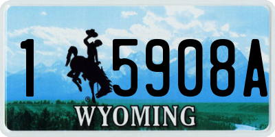 WY license plate 15908A