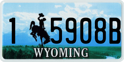 WY license plate 15908B