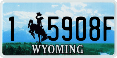WY license plate 15908F