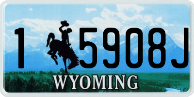 WY license plate 15908J