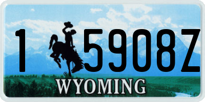 WY license plate 15908Z
