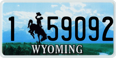 WY license plate 159092