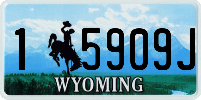 WY license plate 15909J