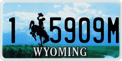 WY license plate 15909M