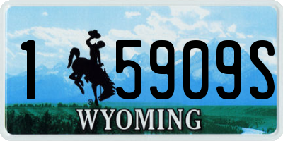 WY license plate 15909S