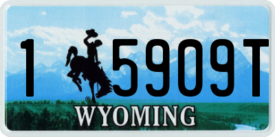 WY license plate 15909T