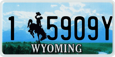 WY license plate 15909Y