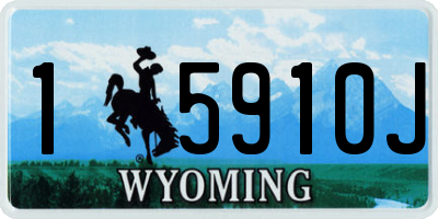 WY license plate 15910J