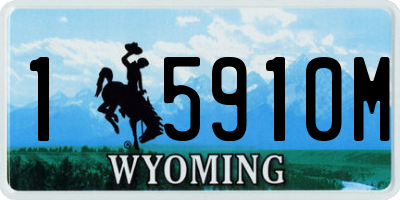WY license plate 15910M
