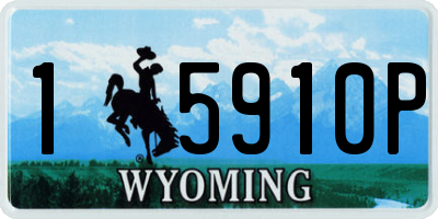 WY license plate 15910P