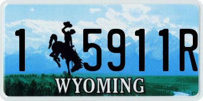 WY license plate 15911R