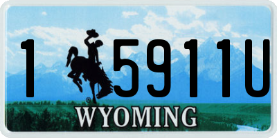 WY license plate 15911U