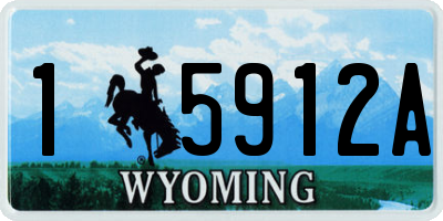 WY license plate 15912A
