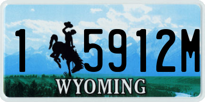 WY license plate 15912M